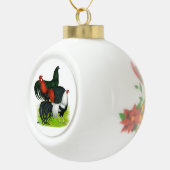 Boule En Céramique Trio de coq à longue queue (Droite)