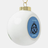 Boule En Céramique Triquetra (bleu) (Gauche)