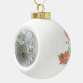 Boule En Céramique trois fleurs blanches (Droite)