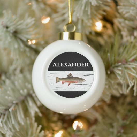 Boule En Céramique Truite arc-en-ciel Arrière - plan rustique d'écorc (Arbre)