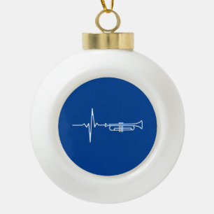 Boule En Céramique Trumpet Heartbeat Trumpet Player Cadeau