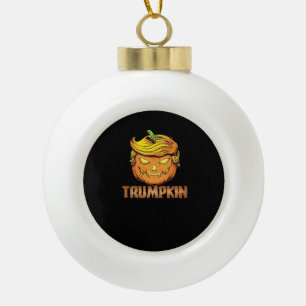 Boule En Céramique Trumpkin - Citrouille d'Halloween