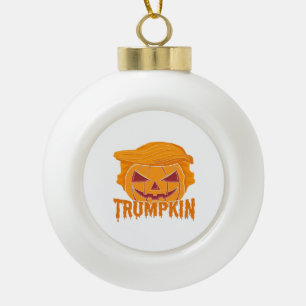 Boule En Céramique Trumpkin Classic - Style Président Citrouille