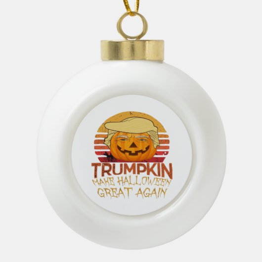 Boule En Céramique Trumpkin Halloween Funny Classic (Devant)