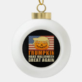 Boule En Céramique Trumpkin Halloween Funny Classic & Basic Design (Devant)