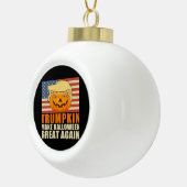 Boule En Céramique Trumpkin Halloween Funny Classic & Basic Design (Droite)