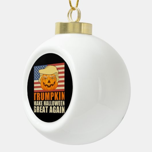 Boule En Céramique Trumpkin Halloween Funny Classic & Basic Design (Droite)