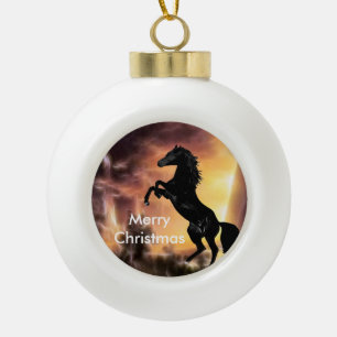 Boule En Céramique Un élevage frison de cheval d'étalon