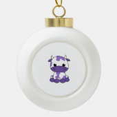 Boule En Céramique Vache pourpre T-shirt surdimensionné_1 (Devant)