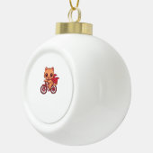 Boule En Céramique Vampire Chat sur la promenade à vélo d'Halloween - (Droite)