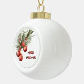 Boule En Céramique Verre de Noël d'aquarelle (Droite)