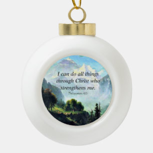 Boule En Céramique Verset de la Bible, Phil 4:13, Je peux faire toute