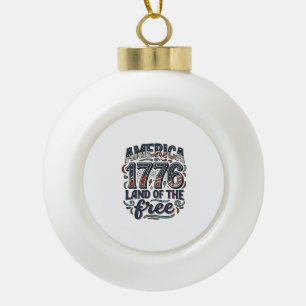 Boule En Céramique Vintage America 1776 Terre de liberté conception d