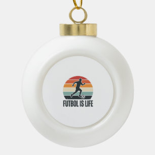 Boule En Céramique Vintage Futbol Est La Vie Conception De Chemise De