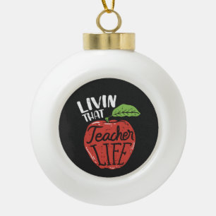 Boule En Céramique Vivre cette enseignante Vie Chef d'école