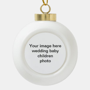Boule En Céramique Votre photo Arbre de Noël
