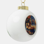Boule En Céramique Voyage de Noël du Cocker Spaniel (Gauche)