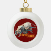 Boule En Céramique Western Cowboy Rodeo Bull (Devant)