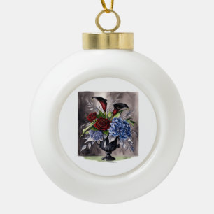 Boule En Céramique Whimsigothique - Gothique Floral Vase esthétique C