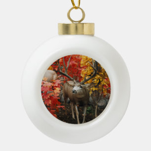 Boule En Céramique Whitetail En Automne