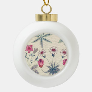 Boule En Céramique William Morris Daisy Motif floral Orange rouge