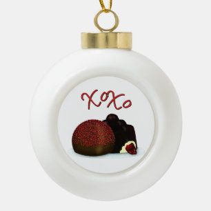 Boule En Céramique XOXO Bonbon de la Saint-Valentin et chocolat noir