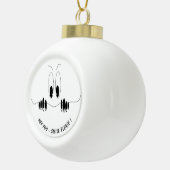 Boule En Céramique Yeux de curiosité - Sourire - Votre texte / Couleu (Droite)