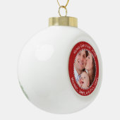 Boule En Céramique Your Photo Red Knit Graphic Pattern Picture Frame (Gauche)