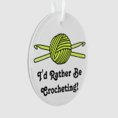 Boule jaune des crochets de fil et de crochet (devant)