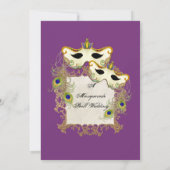 Boule Mascarade Peacock - Faire-part de mariage (Dos)