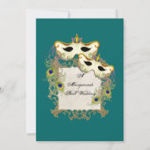 Boule Mascarade Peacock - Faire-part de mariage (Dos)