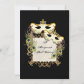 Boule Mascarade Peacock - Faire-part de mariage (Dos)