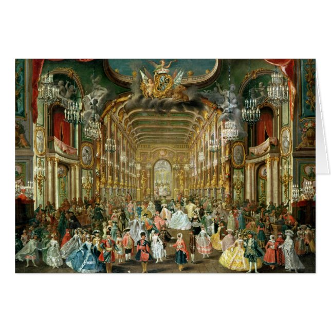 Boule masquée dans le Hoftheater, Bonn, 1754 (Devant horizontal)