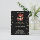 Boule Masquerade Gold Diamonds Sweet 16 Invitation (Debout devant)