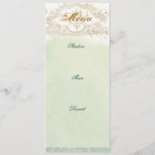 Boule Masquerade, Menu turquoise et or (Dos)