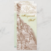 Boule Masquerade, Menu turquoise et or (Devant / Derrière)