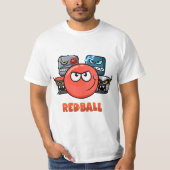 boule rouge 4 l'équipage emballant le T-shirt (Devant)
