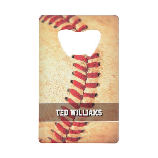Boule vintage faite sur commande de base-ball (Devant)