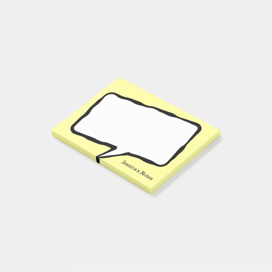 Boule vocale personnalisée jaune Notes Post-it® (Incliné)