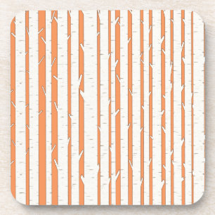 Bouleau blanc Dessous de verre en plastique dur pe