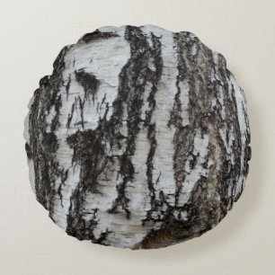 Bouleau brossé Polyester coussin rond 41 cm