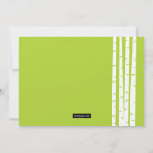 Bouleau moderne - Invitation Baby shower d'herbe (Dos)