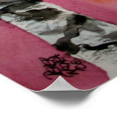 bouleau paysage art abstrait affiches (Coin)