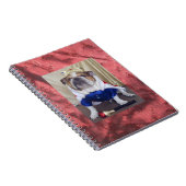 Bouledogue anglais habillé en tant que roi, carnet (Côté Droit)