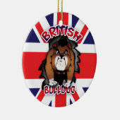 Bouledogue britannique - Union Jack - ornement (Droite)