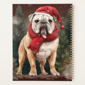 Bouledogue dans la neige de Noël (Dos)