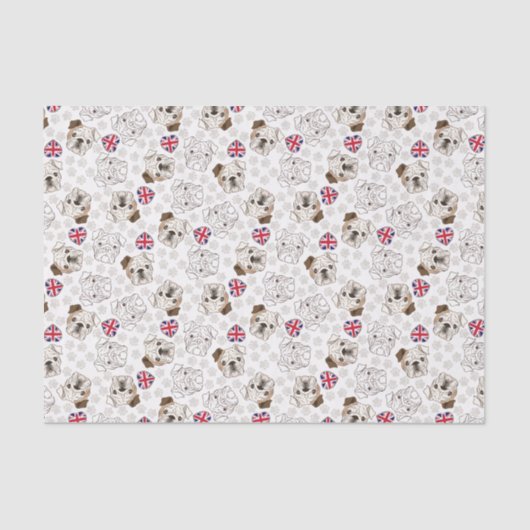 Bouledogue et papier de soie de soie anglais (Recto)