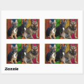 Bouledogue français 3 bully autocollant (Feuille)
