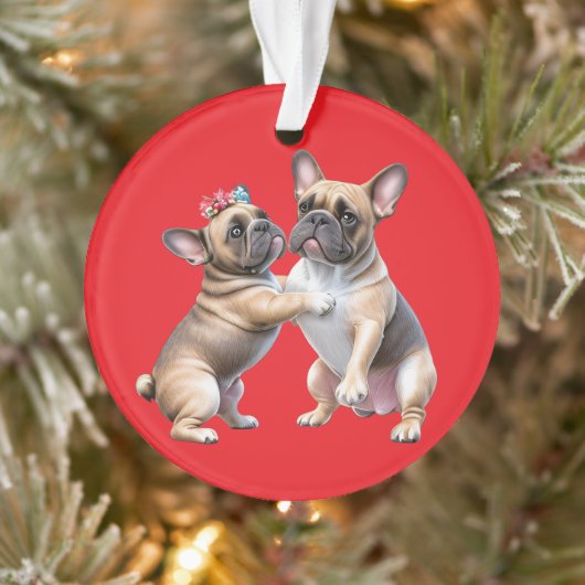 Bouledogue français amoureux Saint-Valentin (Arbre)