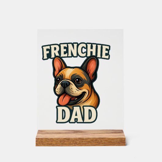 Bouledogue français avec papa FRENCHIE Texte pour (Recto)